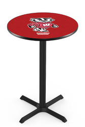 Wisconsin L211 Black Wrinkle Logo Table