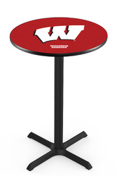Wisconsin L211 Black Wrinkle Logo Table