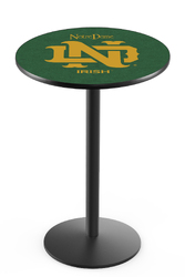 Notre Dame L214 Black Wrinkle Logo Table