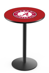 Alabama Crimson Tide L214 Black Wrinkle Logo Table