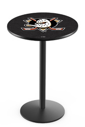 Anaheim Ducks L214 Black Wrinkle Logo Table