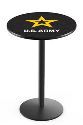 Army L214 Black Wrinkle Logo Table