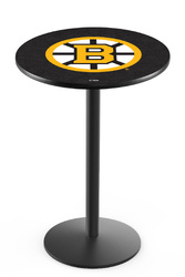 Boston Bruins L214 Black Wrinkle Logo Table