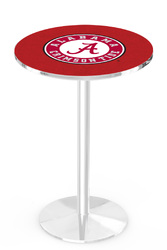 Alabama Crimson Tide L214 Chrome Logo Table