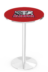 Alabama Crimson Tide L214 Chrome Logo Table