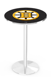 Boston Bruins L214 Chrome Logo Table