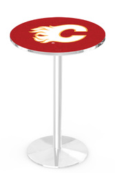 Calgary Flames L214 Chrome Logo Table