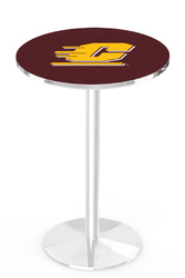 Central Michigan L214 Chrome Logo Table