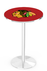 Chicago Blackhawks L214 Chrome Logo Table