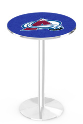Colorado Avalanche L214 Chrome Logo Table