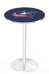 Columbus Blue Jackets L214 Chrome Logo Table