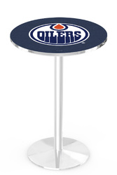Edmonton Oilers L214 Chrome Logo Table