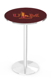 Louisiana Monroe L214 Chrome Logo Table