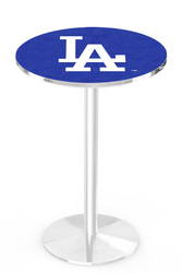 Los Angeles Dodgers L214 Chrome Logo Table