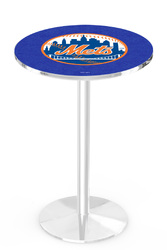 New York Mets L214 Chrome Logo Table