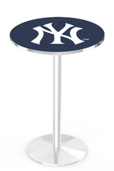 New York Yankees L214 Chrome Logo Table
