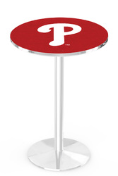 Philadelphia Phillies L214 Chrome Logo Table