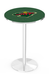 Minnesota Wild L214 Chrome Logo Table