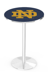 Notre Dame L214 Chrome Logo Table