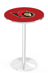 Ottawa Senators L214 Chrome Logo Table