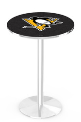 Pittsburgh Penguins L214 Chrome Logo Table