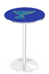 St. Louis Blues L214 Chrome Logo Table