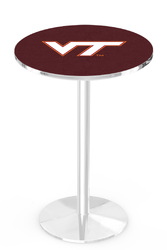 Virginia Tech L214 Chrome Logo Table