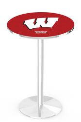 Wisconsin L214 Chrome Logo Table