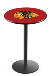 Chicago Blackhawks L214 Chrome Logo Table