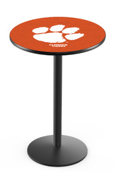 Clemson L214 Black Wrinkle Logo Table
