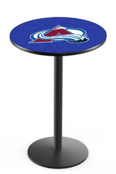 Colorado Avalanche L214 Black Wrinkle Logo Table