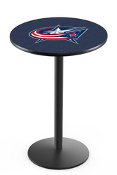 Columbus Blue Jackets L214 Black Wrinkle Logo Table