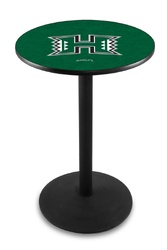 Hawaii L214 Black Wrinkle Logo Table