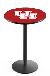 Houston L214 Black Wrinkle Logo Table
