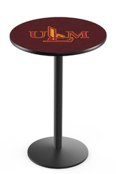 Louisiana Monroe L214 Black Wrinkle Logo Table