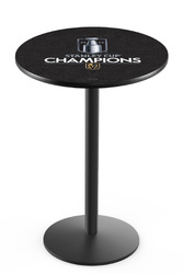 Vegas Golden Knights L214 Black Wrinkle Logo Table