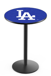 Los Angeles Dodgers L214 Black Wrinkle Logo Table
