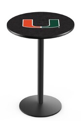 Miami L214 Black Wrinkle Logo Table