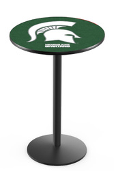 Michigan State L214 Black Wrinkle Logo Table