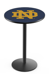 Notre Dame L214 Black Wrinkle Logo Table
