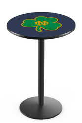 Notre Dame L214 Black Wrinkle Logo Table