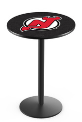New Jersey Devils L214 Black Wrinkle Logo Table