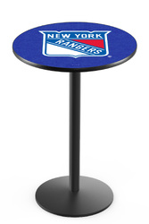 New York Rangers L214 Black Wrinkle Logo Table