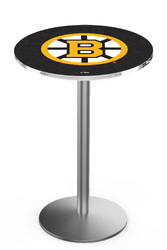 Boston Bruins L214 Stainless Steel Logo Table