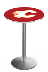 Calgary Flames L214 Stainless Steel Logo Table