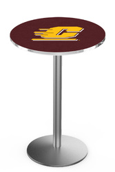 Central Michigan L214 Stainless Steel Logo Table