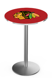 Chicago Blackhawks L214 Stainless Steel Logo Table