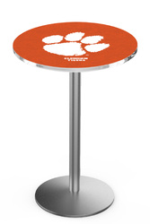Clemson L214 Stainless Steel Logo Table