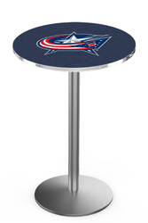 Columbus Blue Jackets L214 Stainless Steel Logo Table
