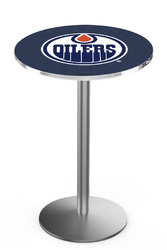Edmonton Oilers L214 Stainless Steel Logo Table
